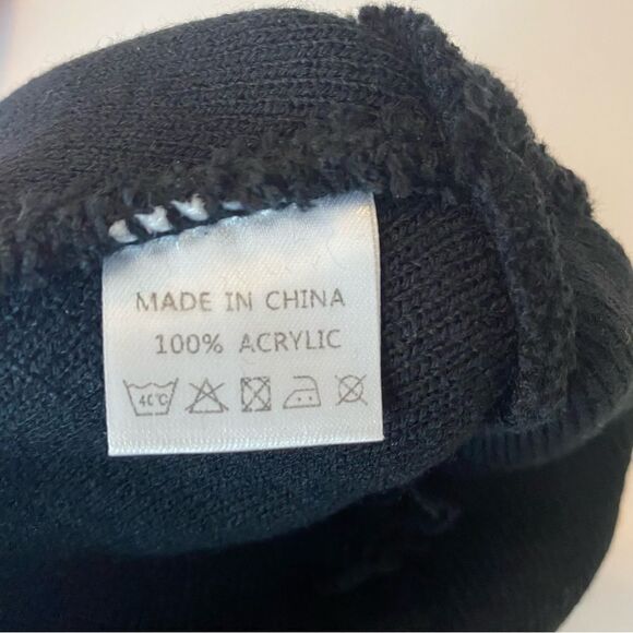 DUTCH BROTHERS Black 1992 y2k Knit Beanie Halloween Creepy Dutch Mafia nwot - Picture 5 of 6